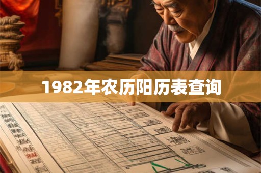 1982年农历阳历表查询 1982年农历阳历表查询