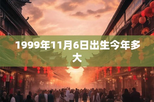 1999年11月6日出生今年多大