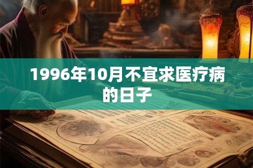 1996年10月不宜求医疗病的日子
