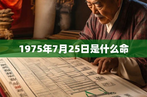1975年7月25日是什么命
