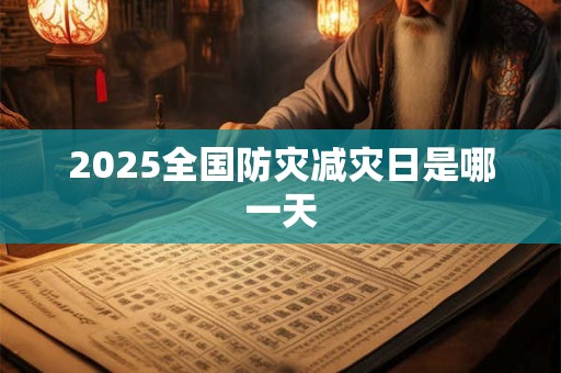 2025全国防灾减灾日是哪一天