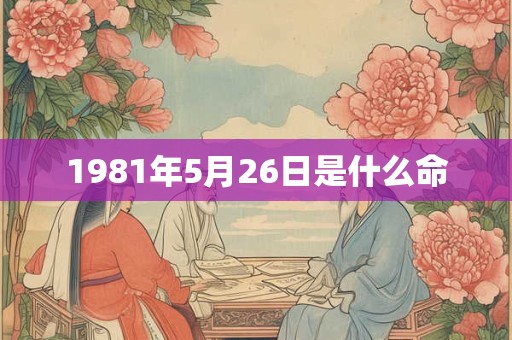 1981年5月26日是什么命