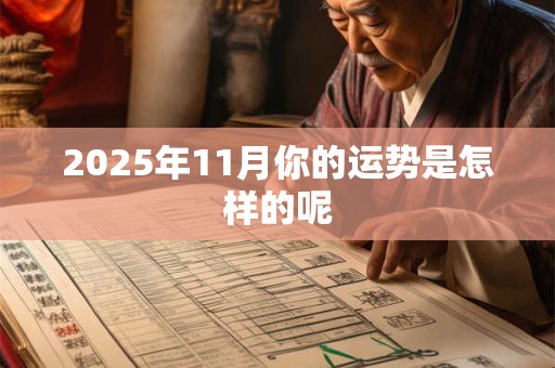 2025年11月你的运势是怎样的呢