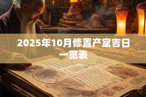 2025年10月修置产室吉日一览表