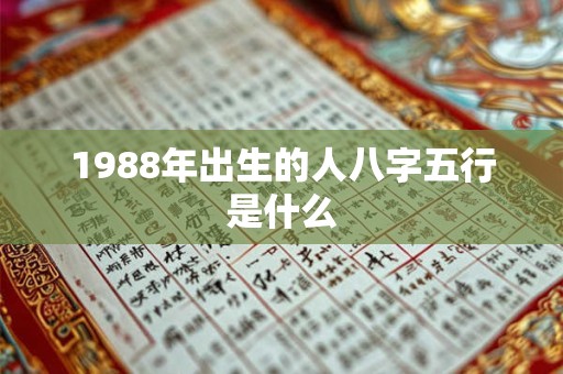 1988年出生的人八字五行是什么