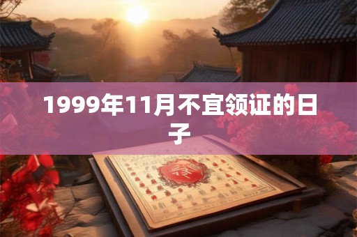 1999年11月不宜领证的日子