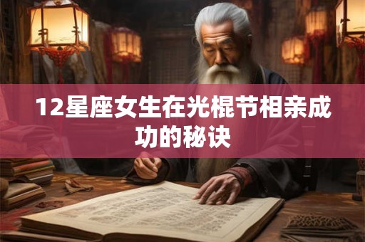 12星座女生在光棍节相亲成功的秘诀