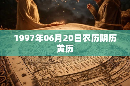 1997年06月20日农历阴历黄历