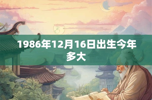 1986年12月16日出生今年多大