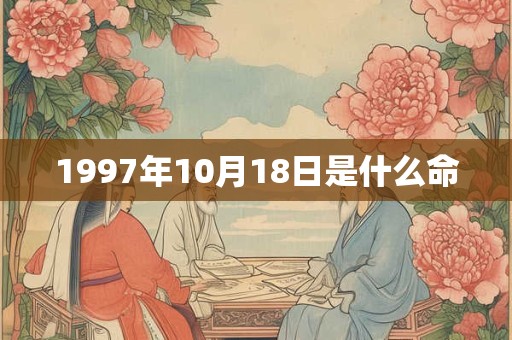 1997年10月18日是什么命