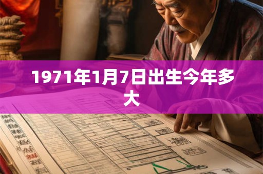 1971年1月7日出生今年多大