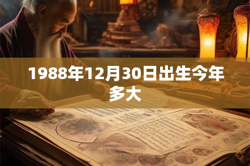1988年12月30日出生今年多大
