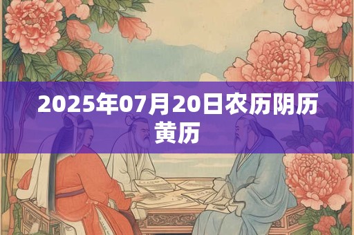 2025年07月20日农历阴历黄历