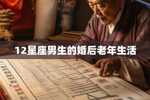 12星座男生的婚后老年生活