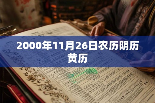 2000年11月26日农历阴历黄历