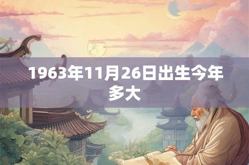 1963年11月26日出生今年多大