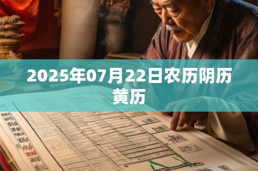 2025年07月22日农历阴历黄历