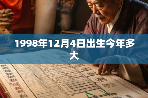 1998年12月4日出生今年多大