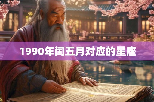 1990年闰五月对应的星座