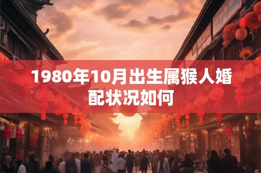 1980年10月出生属猴人婚配状况如何