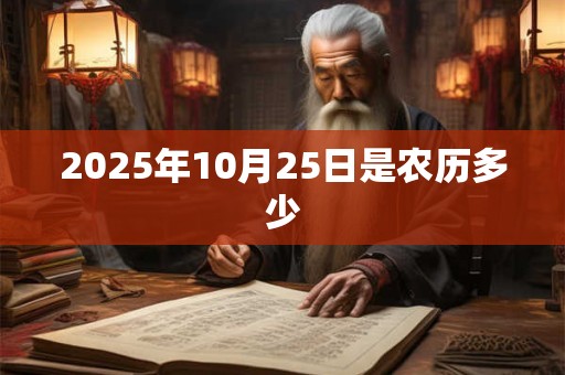 2025年10月25日是农历多少