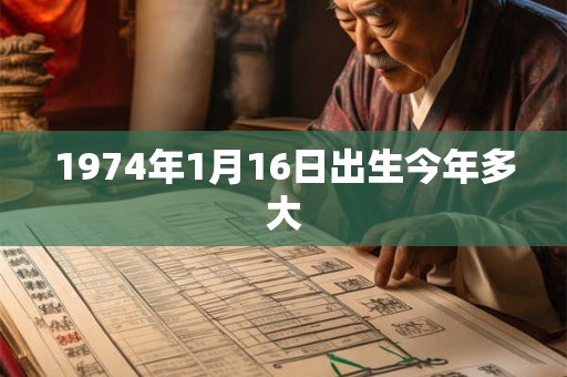 1974年1月16日出生今年多大