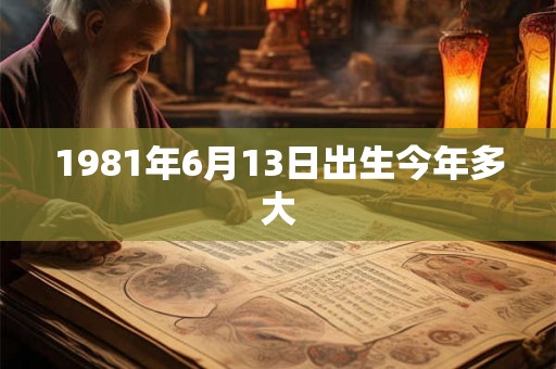 1981年6月13日出生今年多大