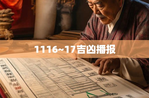 1116~17吉凶播报