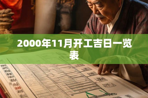 2000年11月开工吉日一览表