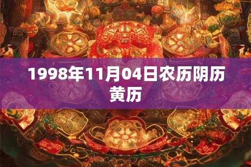 1998年11月04日农历阴历黄历