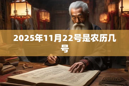 2025年11月22号是农历几号 2025年11月22号是农历几号