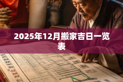 2025年12月搬家吉日一览表