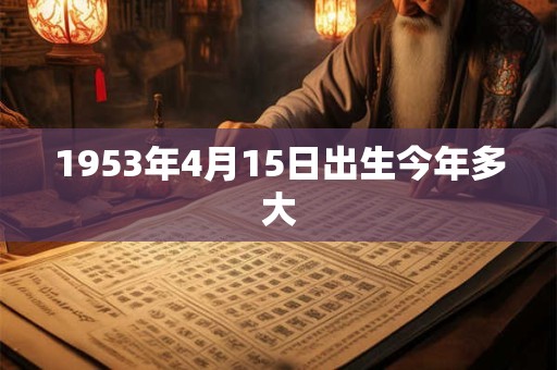 1953年4月15日出生今年多大