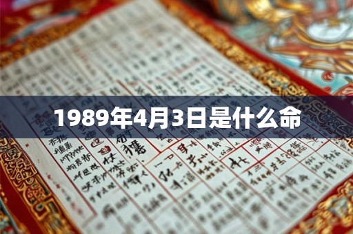 1989年4月3日是什么命