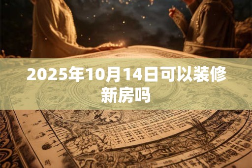 2025年10月14日可以装修新房吗