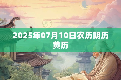 2025年07月10日农历阴历黄历