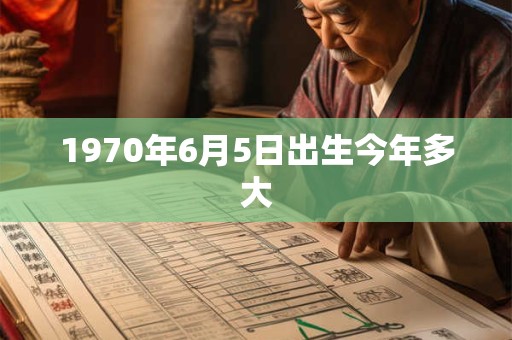 1970年6月5日出生今年多大
