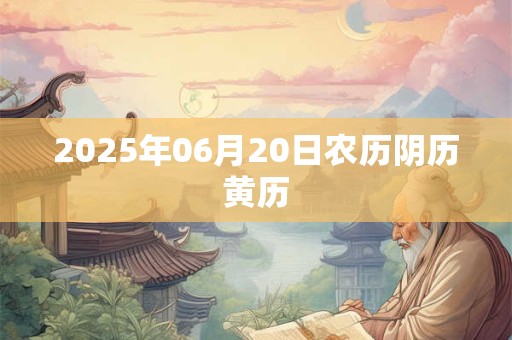 2025年06月20日农历阴历黄历