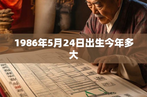 1986年5月24日出生今年多大