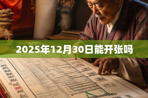 2025年12月30日能开张吗