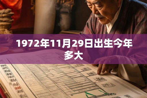 1972年11月29日出生今年多大