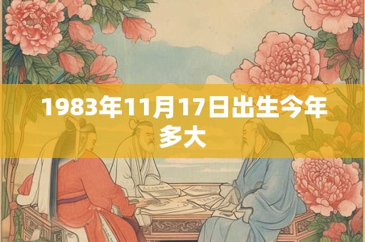 1983年11月17日出生今年多大