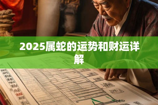 2025属蛇的运势和财运详解 2025属蛇的运势和财运详解
