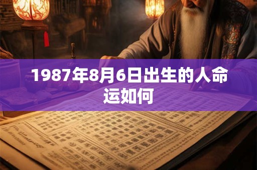 1987年8月6日出生的人命运如何