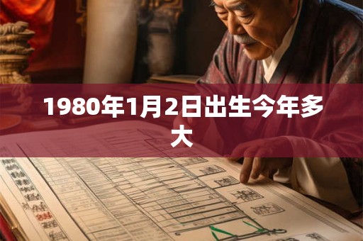 1980年1月2日出生今年多大