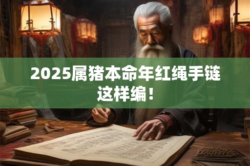2025属猪本命年红绳手链这样编！