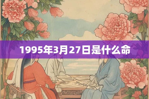 1995年3月27日是什么命