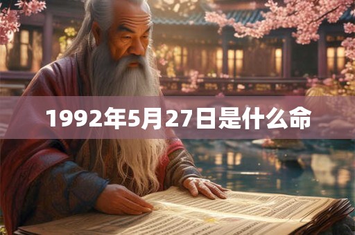 1992年5月27日是什么命