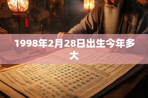 1998年2月28日出生今年多大