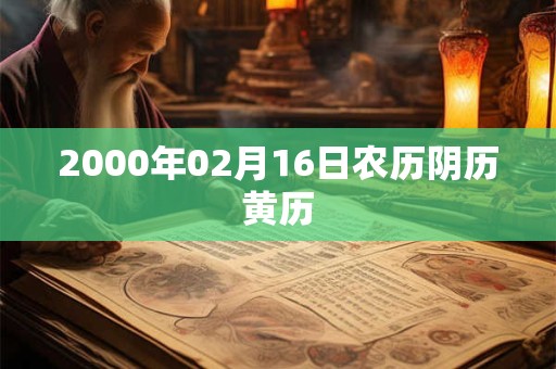 2000年02月16日农历阴历黄历